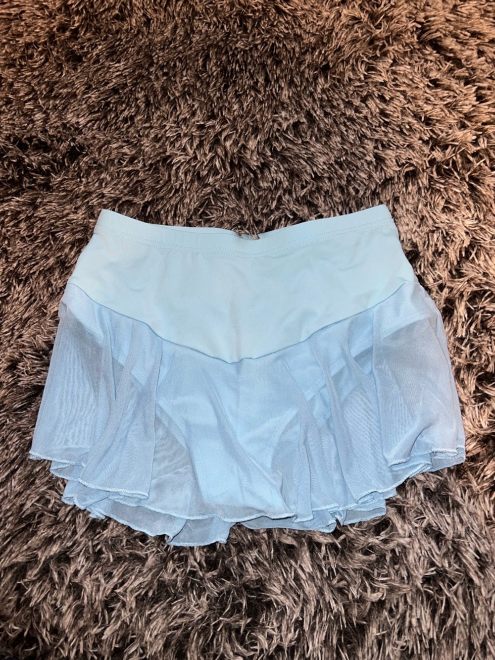 SHEIN Sky Blue Stretchy Smooth Mini Skirt